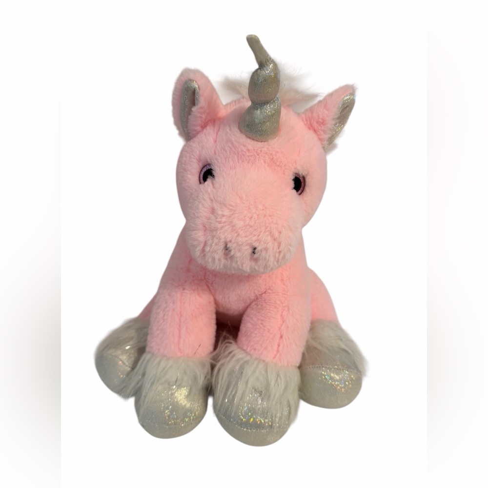 Medium sized Pink Plush stuffed animal Unicorn Toy - Like New
